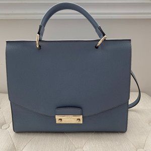 Slate Blue FURLA Purse with Should Strap